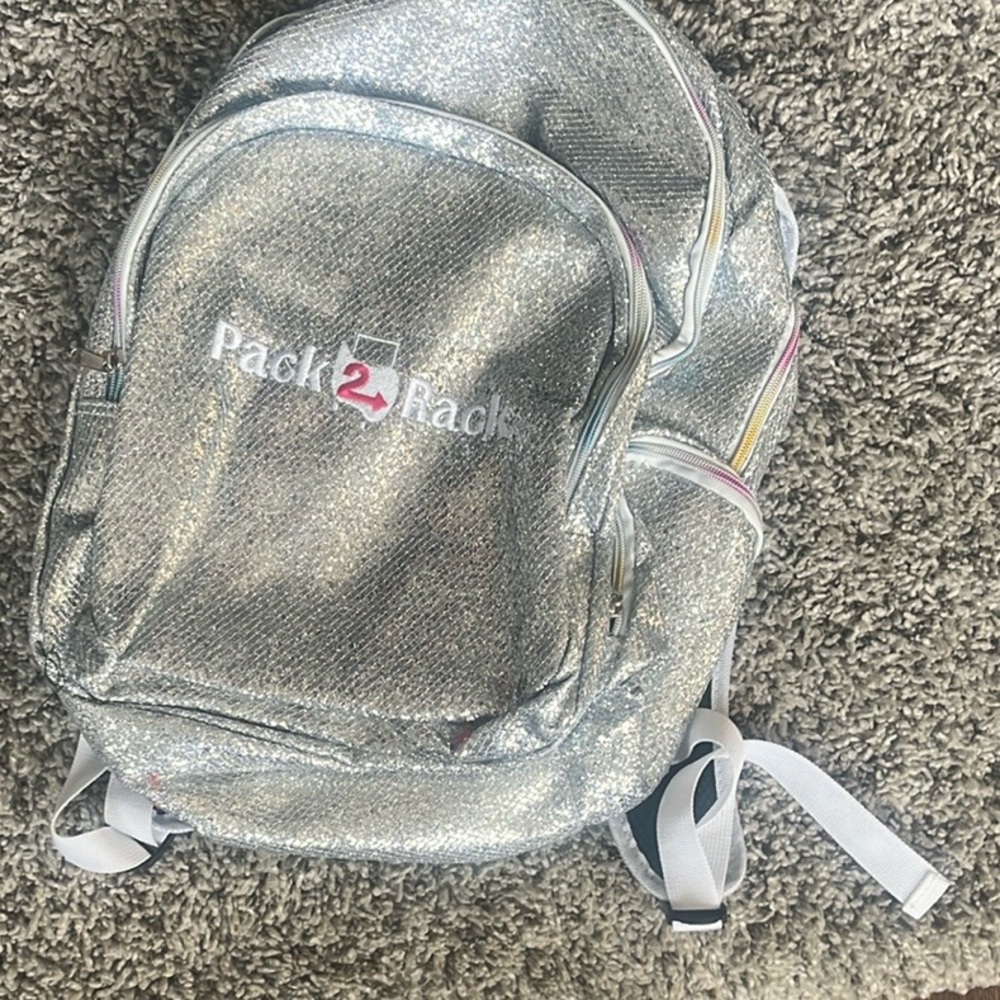 Silver Kids Backpack can be dance bag